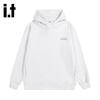Izzue Unisex Letter Print Hooded Sweatshirt