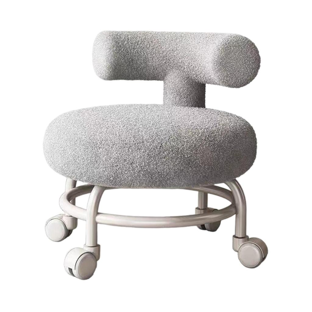 Adjustable Back Support Rolling Stool for Home And Office Use