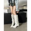 Internet Celebrity European and American Style Pants Boots Women's Autumn 2025 New High Heel Thin Heel Pointed But Knee Long Knight Boots