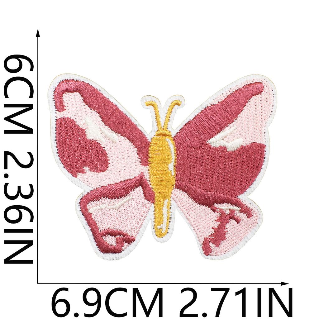 Dance Shoes Embroidery Cloth Sticker Butterfly Shell Patch Sticker Cherry Love Computer Embroidery Label Bag Decoration Chapter Boy