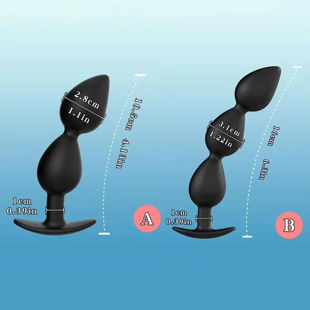 Wearable Anal Plugs With Steel Balls Inside Anal Beads Butt Plug Fake Dildo Analplug Buttplug Butplug Adult 18 Sex Toy For Women