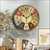 Europäische Kreative Wanduhr Wohnzimmer Stille Holz-Wanduhr Stilvolle Moderne Quarz-Wanduhr Retro