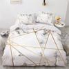 White Gold Marble Pattern Bedding Modern 3d Duvet Cover Sets Twin Queen King Single Size Fashion Luxury Room Decor Women Gifts