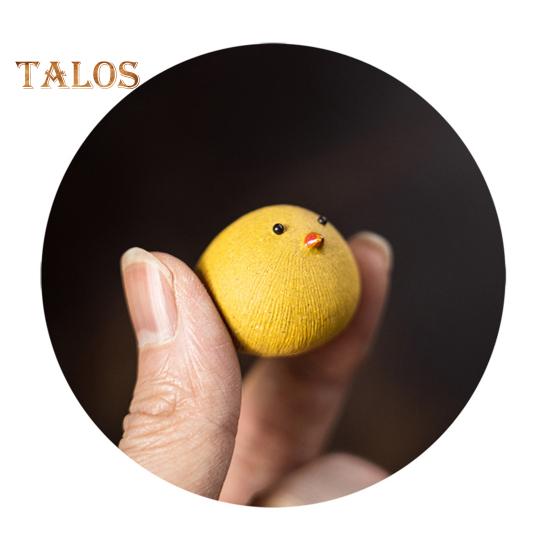 Kuřecí čajový mazlíček Ručně vyráběná fialová písková umělecká dekorace Roztomilá čajová hračka pro čajovou soupravu Poutavé ozdoby na stůl Dekor na poličku