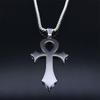 Gothic Ankh Cross Amulet Pendant Egyptian Necklace Women Stainless Steel Symbol of Life Cross Punk Necklaces Jewelry Gift N7078S