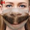 New Unisex 3D Funny Face Printed Masks Adult Windproof Washable Reusable Cotton Mouth Mask