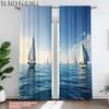2pc    Window Curtains Art sailing Protecting Privacy Holiday Decorations Use for Indoor Celebrations   Room Decor