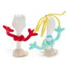 Disney Store official Forky Karen Beverly magnetic shoulder plush set - This quirky duo includes pad soft fluffy fabric Knifey from Toy Story 5 Mini