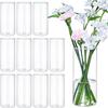 Glass Clear Cylinder Flower Vases for Centerpieces Wedding Decoration,Hurricane Floating Candle Holder for Party Home Decor