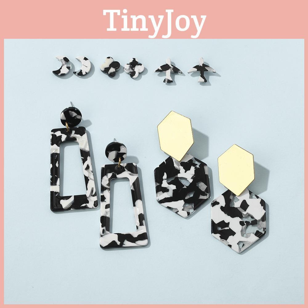 Versatile Leopard Print Earrings Modern Star Shape Acrylic Studs For Occasions All