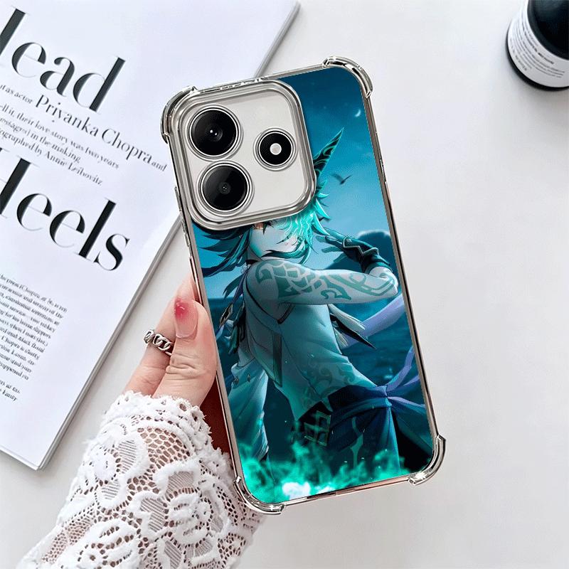 Genshin Impact Xiao Plating Phone Case For Xiaomi Redmi Note 14 15 Pro Plus 13 12 11 11S 11T 10 9S 9 5G Anti-Fall Airabag Cover