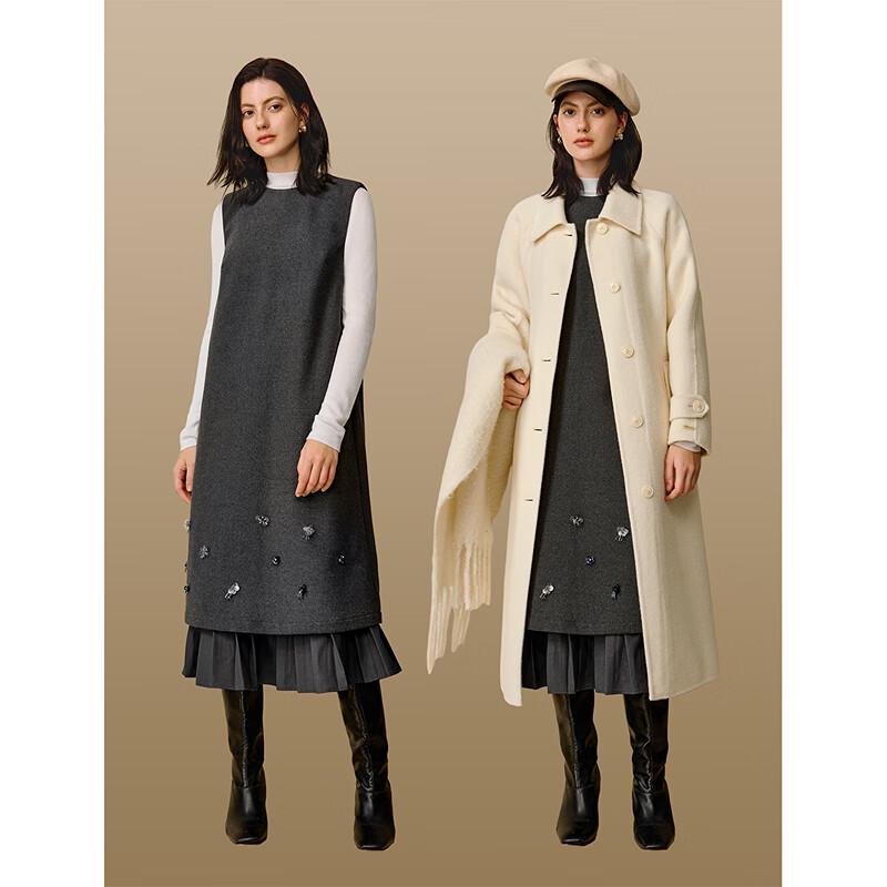 INMAN Women's 2025 Winter Gray Series Sleeveless Dress