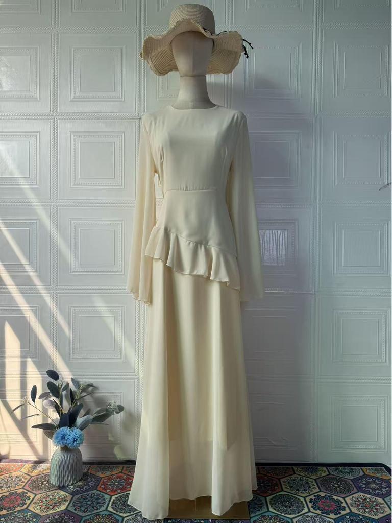 Elegant 2025 Autumn Long Sleeve Slim Fit Waist-cinching Dress for Women