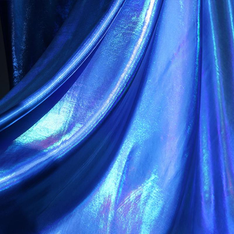Glitter Laser Fabric Soft Shiny Liquid Iridescent Holographic Cloth DIY Sewing Stage Costume Wedding Party Background