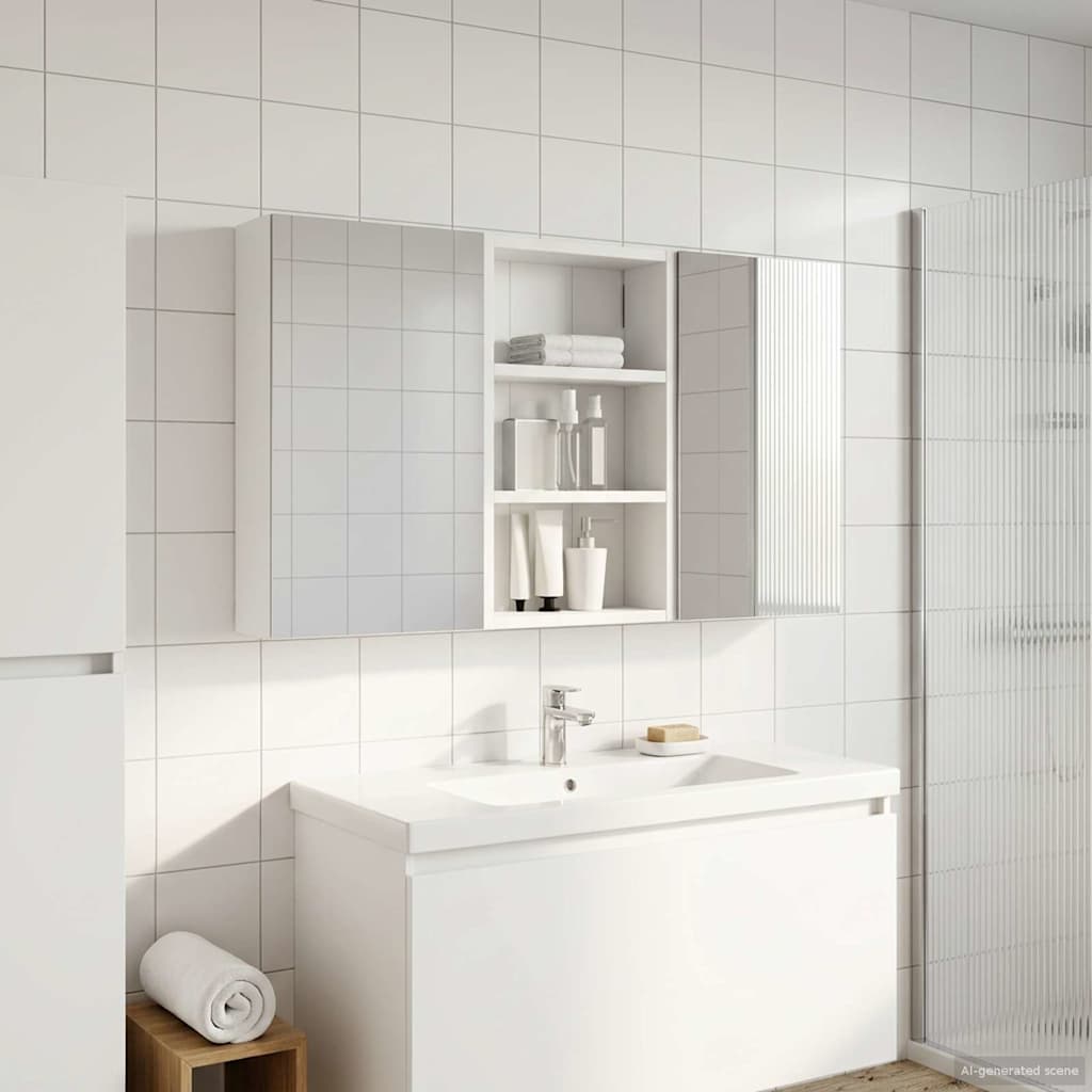 Bathroom Cabinet Set 3 pcs 90 x 10.5 x 50 cm Engineered Wood