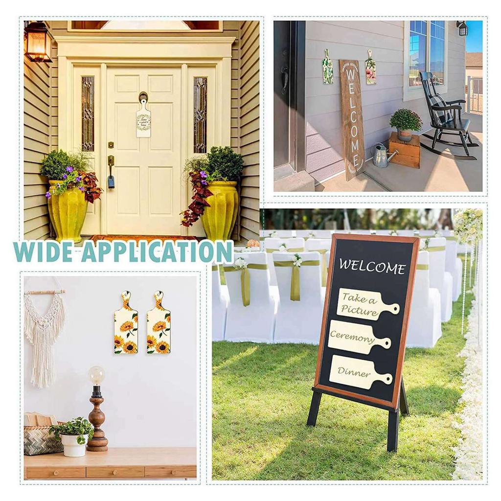 ABWR-Smooth Surface Durable Wooden DIY Chopping Board Kitchen Decoration Kitchen Tools 24Pack