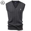 Polo Ralph Lauren Embroidery Autumn/Winter 2025 European Size V-neck Fried Dough Twists Sweater Vest for Men's Business Sweater Waistcoat
