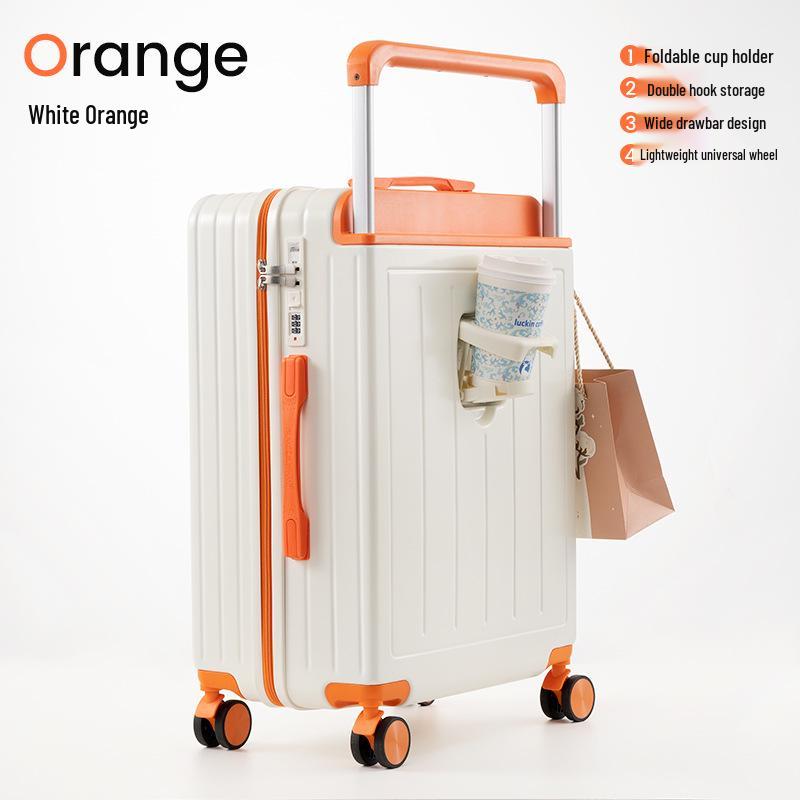 Women's Large Capacity Multifunctional Carry-on Suitcase with Wide Pull Rods and Universal Wheels for Students.
