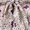 Snoford Mulberry Silk V-Neck Floral Print Commuter Dress