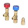 2pcs Quality Brass Material Refrigerant Charging Valve Safety Charging Valve  For Air Conditioner