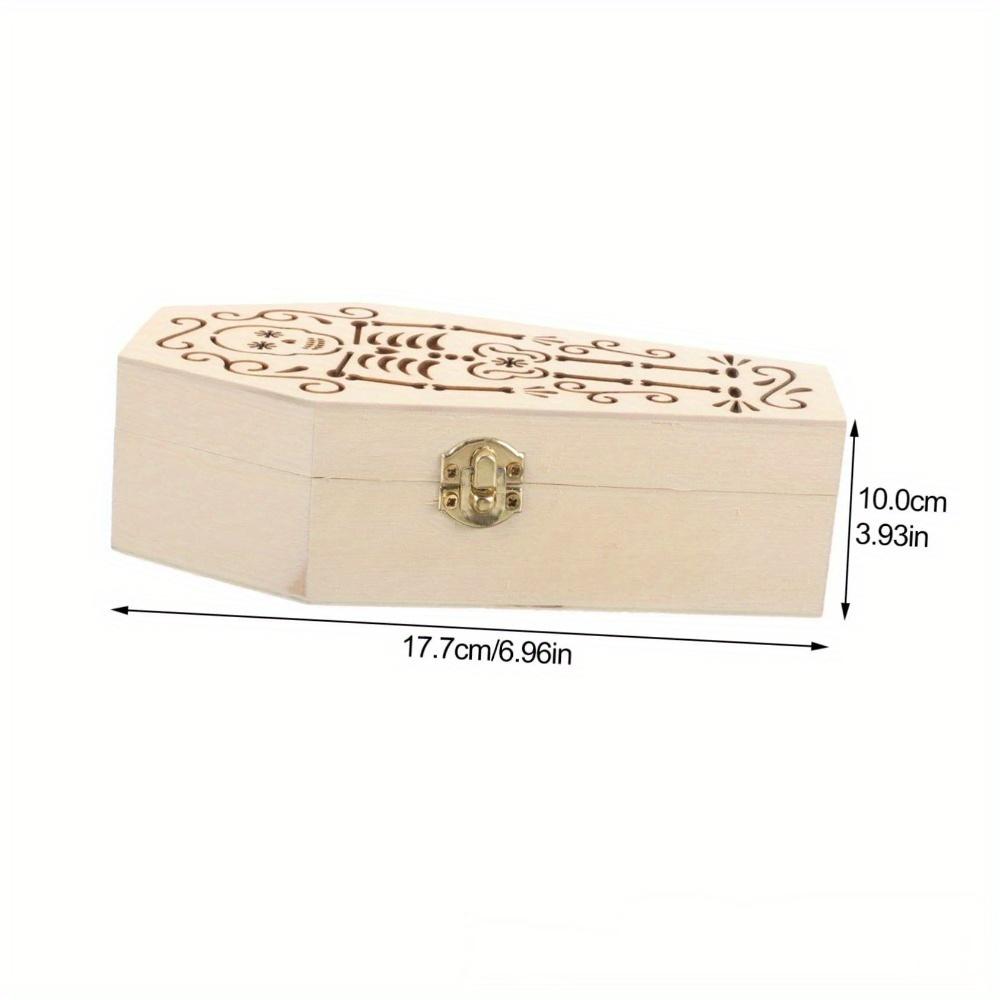 1pc Coffin shaped pet urn Halloween party decoration funny candy box jewelry ring jewelry box