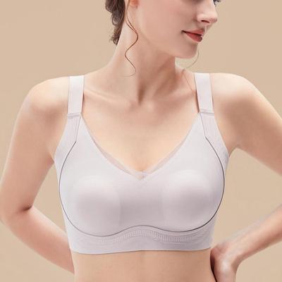Big Breasts Look Small Nude and Comfortable Bra Seamless No-rims Breast-locking and Fat-locking Underwear