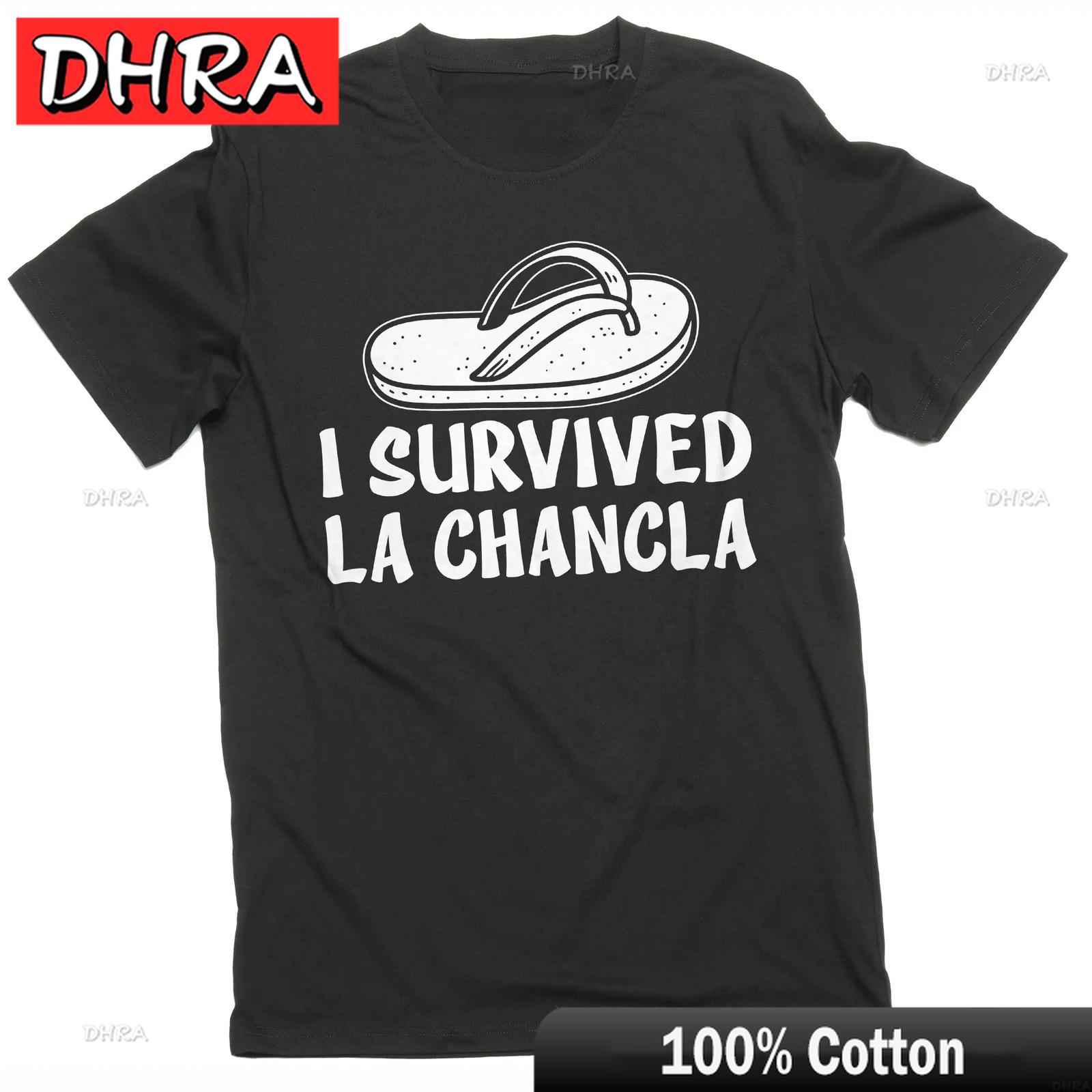 Funny La Chancla Tshirt Mom Grandma with Slipper Humorous Spanish Childhood Tee TShirts for Weekend Style TShirt Male Adult 4XL