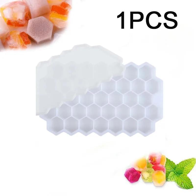 

4/1PCS Silicone Ice Cube Mold 148 Cube Large-capacity Ice Trays Food Grade Ice Maker BPA Free Reusable Ice Maker with Lids