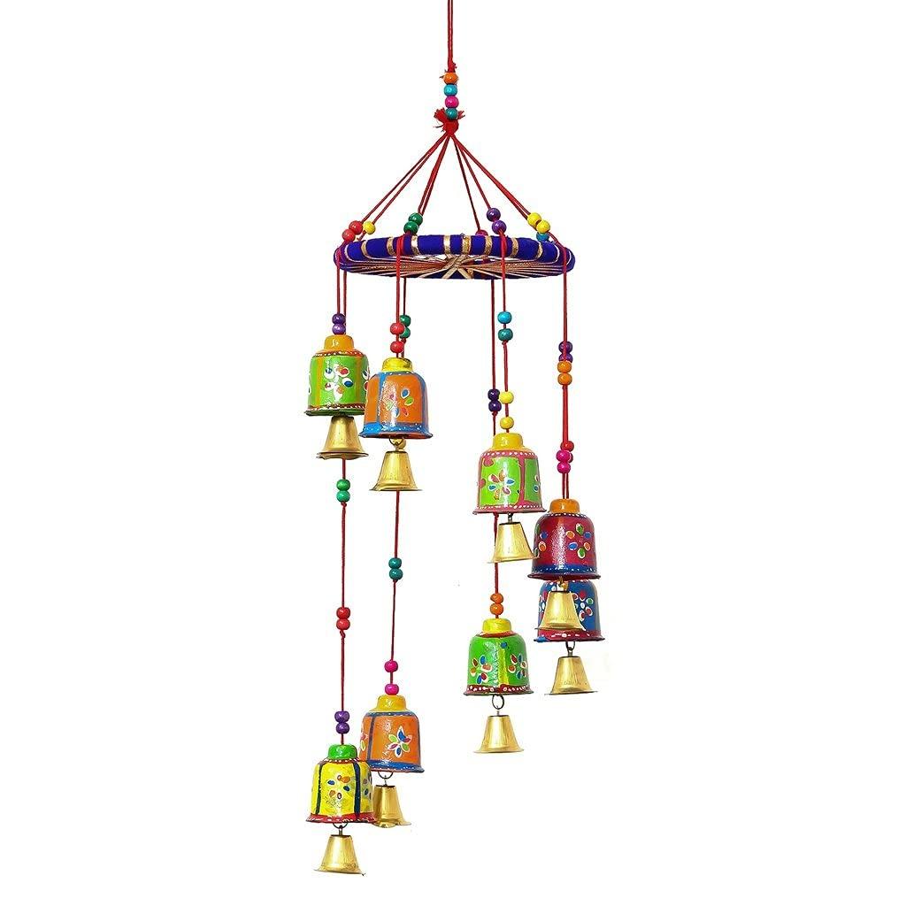Multicolour Handcrafted Decorative Window Door Wall Hanging Bells Wind Chimes Decorative Showpiece for Home Decor