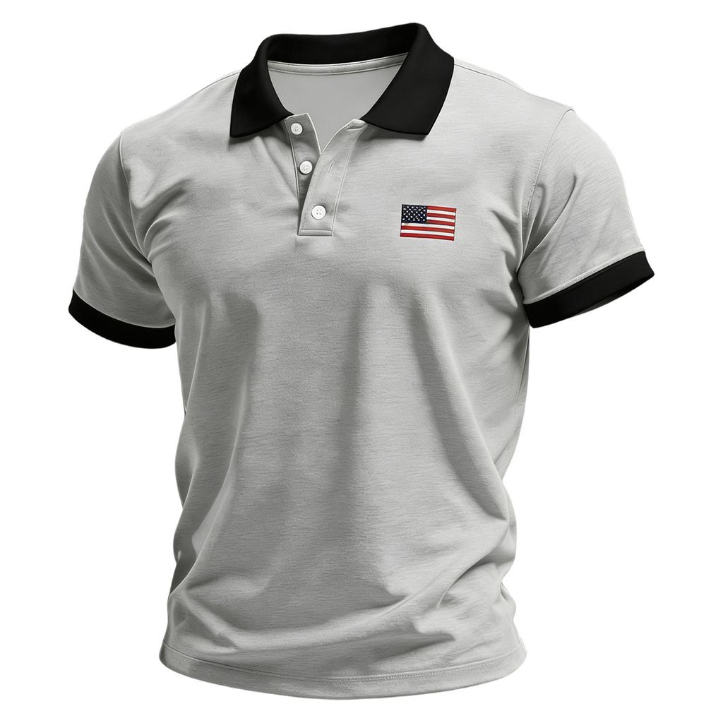 Men's Summer Print Short Sleeve Lapel Shirt Men's Casual Fashion Shirt