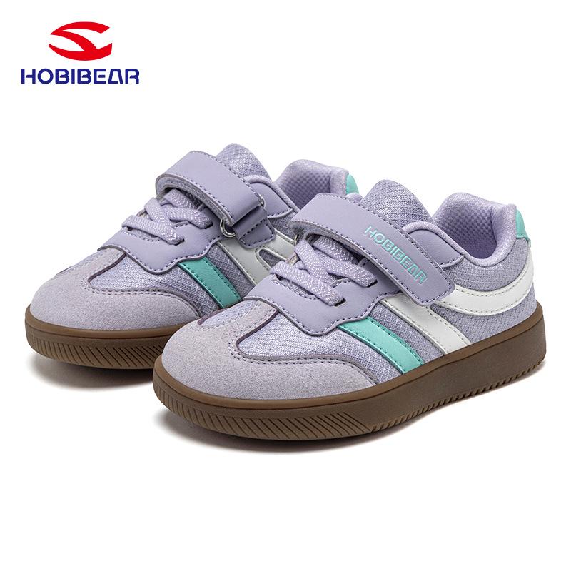 HOBIBEAR Kids Unisex Wide Toe Retro Velcro Casual Running Shoes