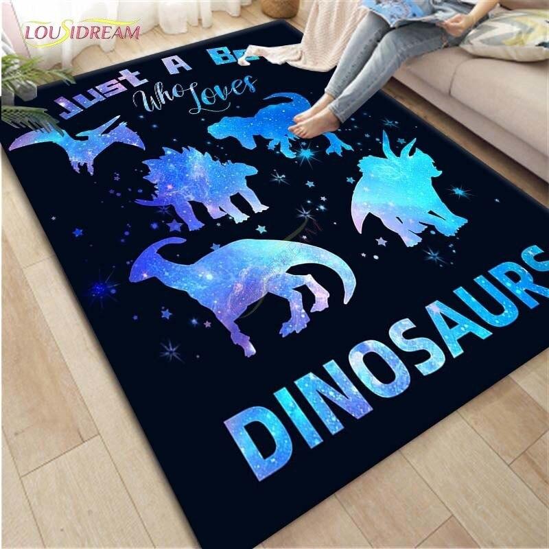 Jurassic Park Dinosaur Pattern Carpet Anti-Skid Area Floor Mat Rug Non-slip Mat Dining Room Living Room Soft Bedroom Carpet