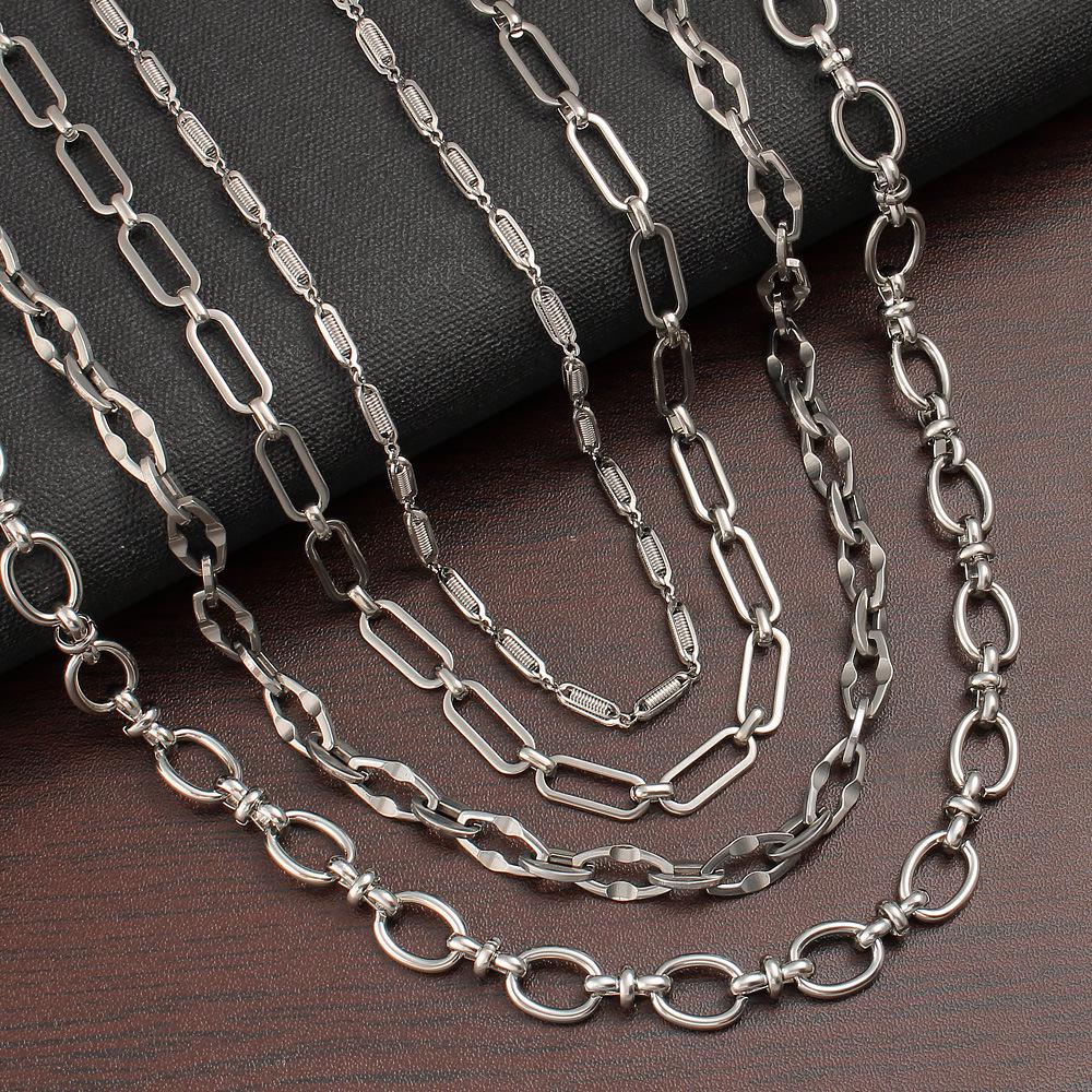 Trendy Titanium Steel Handmade Unisex Clavicle Necklace - Fashionable and Versatile Design