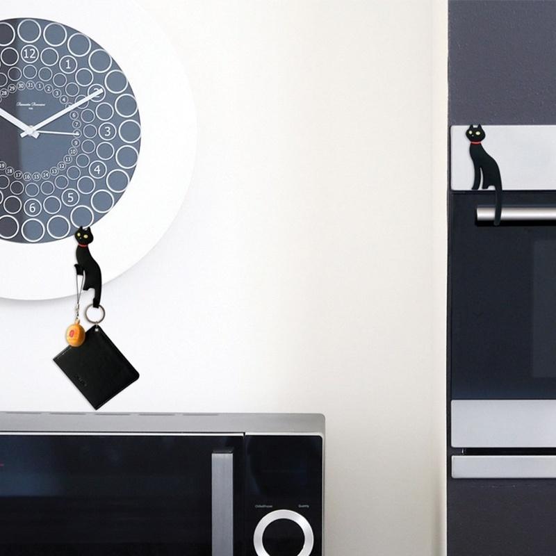 1 Stück Kreativer Magnet Niedliche Katze Wandmontage Schlüsselhaken Magnetischer Schlüsselhalter Magnetisches Regal Haken Kleiderbügel Kühl