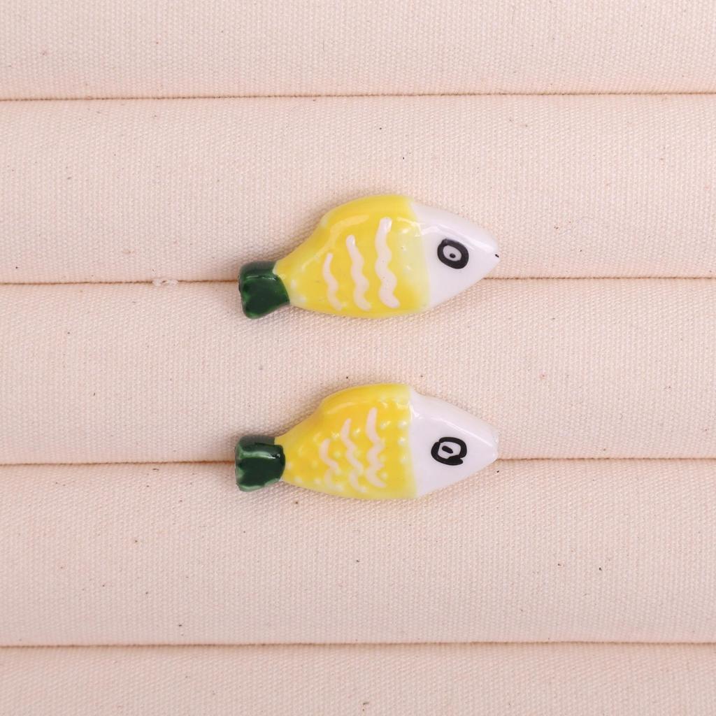 Hobby Hand-Painted Ceramic Fish Beads for DIY Jewelry