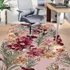 1PC Floral Pattern Flowers Non-Slip Floor Carpet Compatible for Office&Living Room&Dining room - Flat-Weave Machine- Soft & Pattern-E305