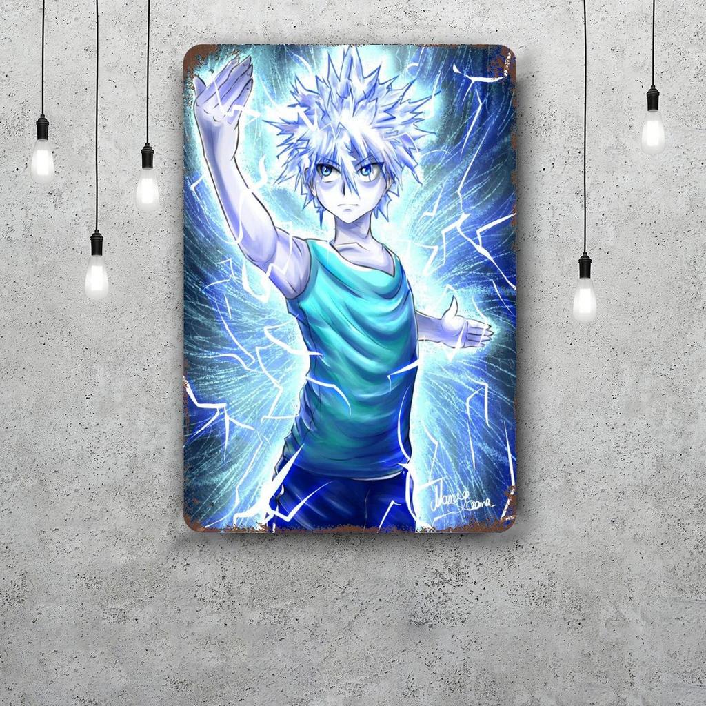 zoldyck anime Vintage Metal Tin Signs Posters Decor Retro Metal Plaque Wall Art Decor for Garage Bar