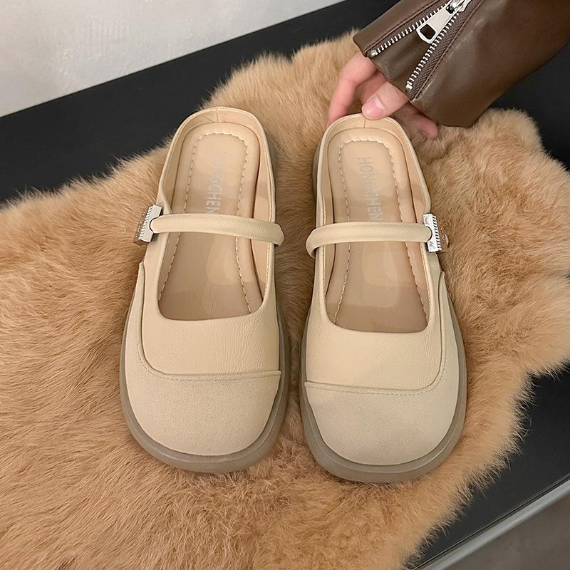 

Туфли на плоской подошве женские весенние новые модели с юбками, туфли-бини на мягкой подошве, маленькие кожаные туфли Мэри Джейн 39 хаки