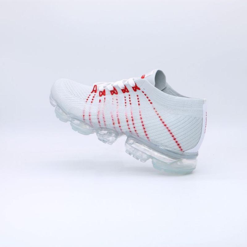 Unisex Voll-Luftpolster Laufschuhe Atmungsaktive Mesh-Sportsneaker für Damen Herren 43 white