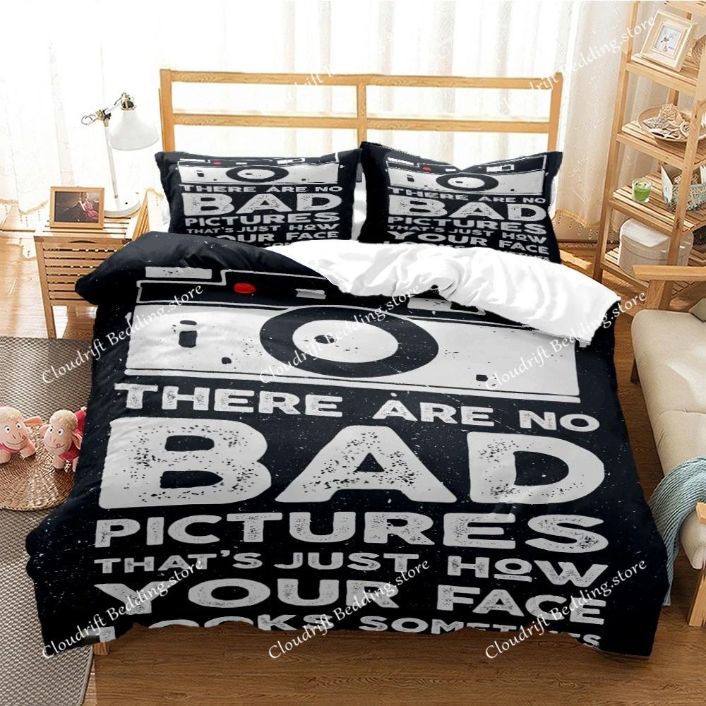 Vintage Camera Duvet Cover Fashion Comforter Bedding set Soft Quilt Cover and Pillowcases for Teens Boy SingleDoubleQueenKing