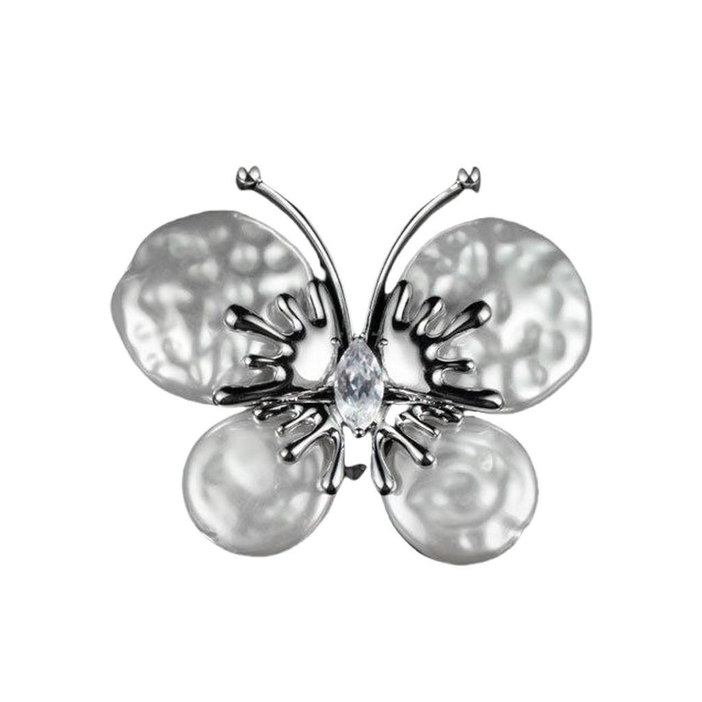 Delicate Butterfly Shape Brooch Pin With Intricate Texture Stylish Outfit Embellishment for Casual or Formal Wear