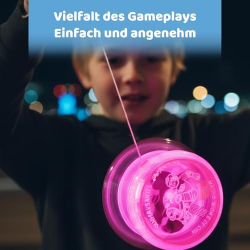 Responsive Yo-Yo 6-Piece Set Children's Yo-Yo with Static Function and Ball Bearings Suitable for Children 3 Years and Up Diameter: 6 Cm