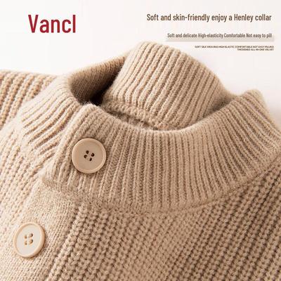 VANCL Men's Henley Neck Knit Sweater