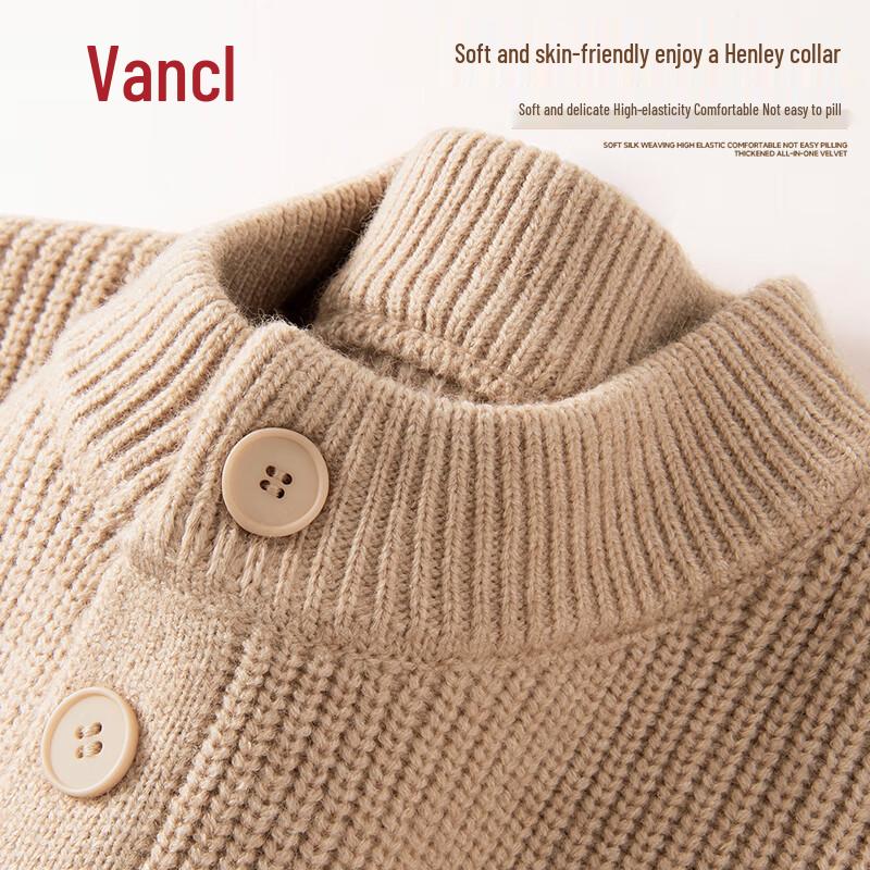 

VANCL Men s Henley Neck Knit Sweater 2XL