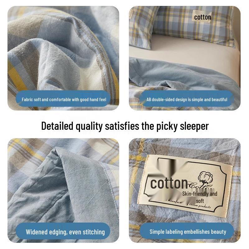 Xinjiang Bomull Luftkonditionering Sommartäcke - Sval, Klass A, Enkelt Sovsalstäcke för Studenter