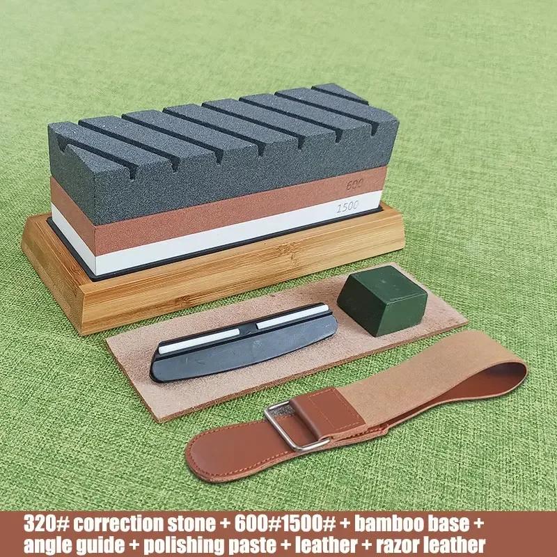 Oilstone Whetstone Sharpening Stone Fixed Knife Sharpener Angle guide 15degrees Accessories Kitche Knives Auxiliary Tool320-8000