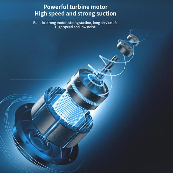 1 Set Car Vacuum Cleaner with 2 Nozzle Portable Handheld 1200mAh 5500Pa Mini Cordless Electric Vacuum Cleaner Home Supplies