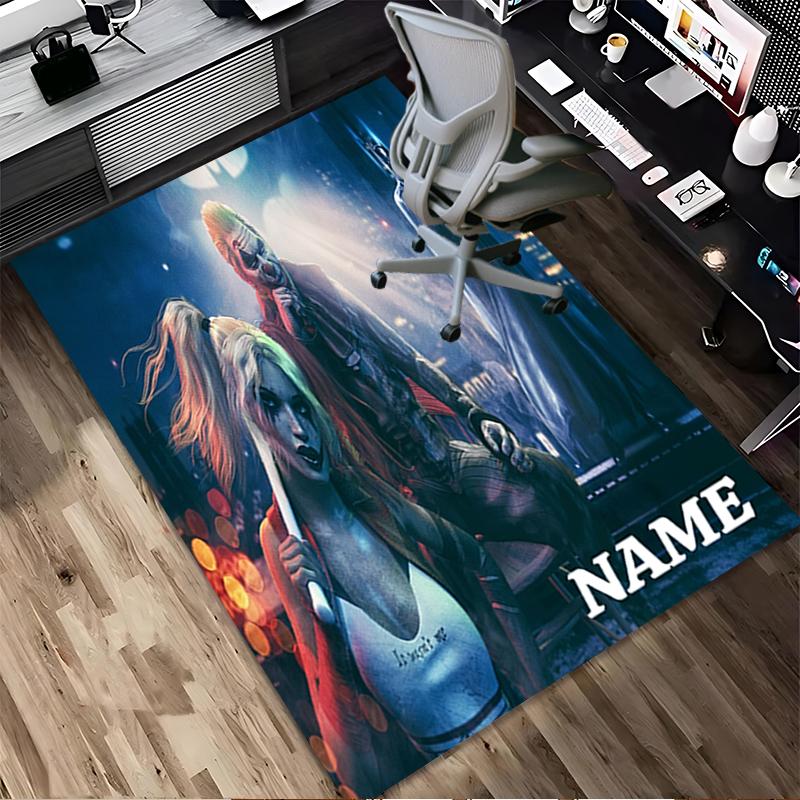 Custom Name Batman's Identity Living Room Non-Slip Area Rug Soft Carpet for Bedroom Kids Playroom Sofa Office Home Decor Doormat