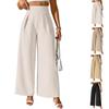 Women Fashion Casual Trousers High Waisted Wide Leg Pants
