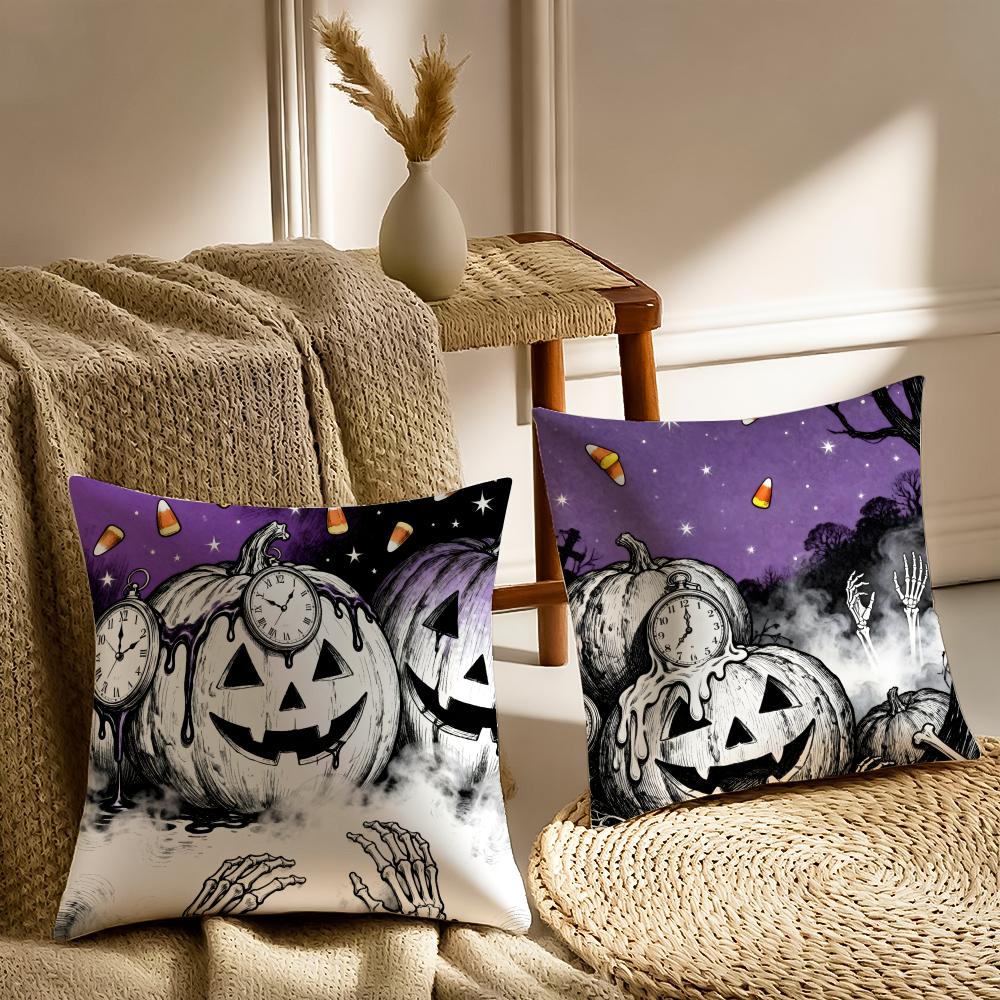 Surreal Halloween Cushion Cover Pillowcase Anti-Dustmite Living Room Sofa Decor Cushion Room